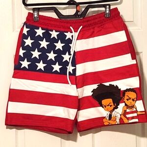 NWOT Rue21 Men's Red American Flag Boondock Shorts!